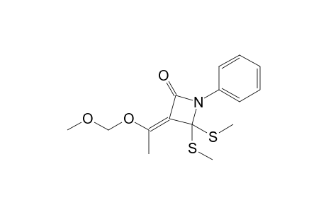 3-[(E)-1-Methoxymethoxyethylidene]-4,4-bis(methylsulfanyl)-1-phenylazetidin-2-one