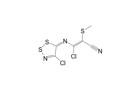 3-(4-Chloro-5H-1,2,3-dithiazol-5-ylideneamino)-3-chloro-2-(methylthio)acrylonitrile