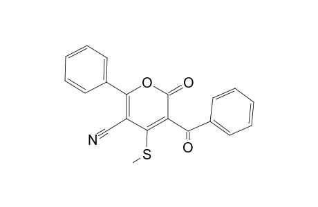 3-Benzoyl-5-cyano-4-methylthio-6-phenyl-2-pyron