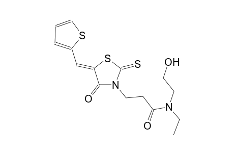 3-thiazolidinepropanamide, N-ethyl-N-(2-hydroxyethyl)-4-oxo-5-(2-thienylmethylene)-2-thioxo-, (5Z)-