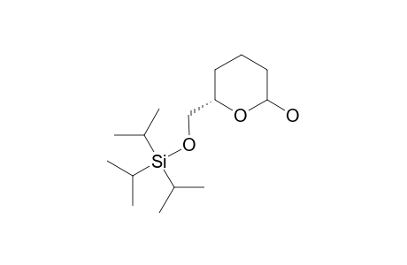 (S)-6-HYDROXY-2-TRIISOPROPYLSILYLOXYMETHYL-3,4,5,6-TETRAHYDRO-2H-PYRAN;MAJOR-ANOMER
