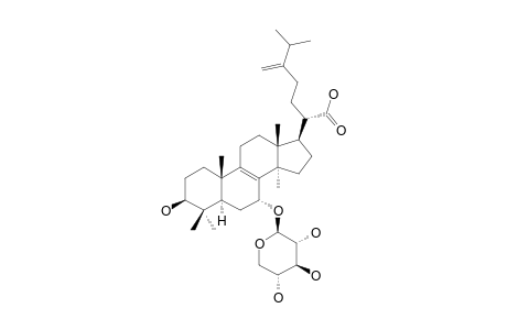 LAETIPOSIDE-E;3-BETA,7-ALPHA-DIHYDROXY-24-METHYLENE-LANOST-8-EN-21-OIC-ACID-7-O-BETA-D-XYLOPYRANOSIDE