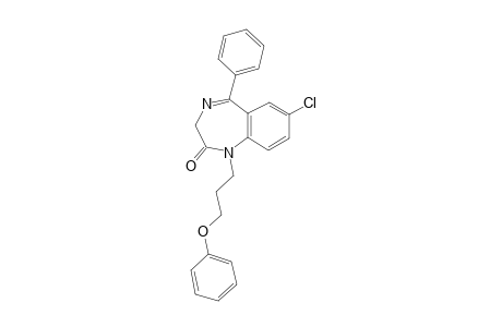 7-CHLORO-1,3-DIHYDRO-1-(3-PHENOXYPROPYL)-5-PHENYL-2H-1,4-BENZODIAZEPIN-2-ONE