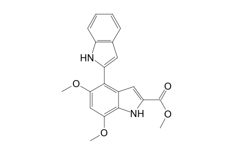 Methyl 4-(indol-2'-yl)-5,7-dimethoxyindole-2-carboxylate