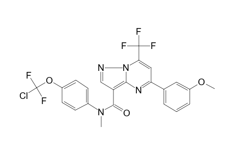 N-[4-[chloranyl-bis(fluoranyl)methoxy]phenyl]-5-(3-methoxyphenyl)-N-methyl-7-(trifluoromethyl)pyrazolo[1,5-a]pyrimidine-3-carboxamide