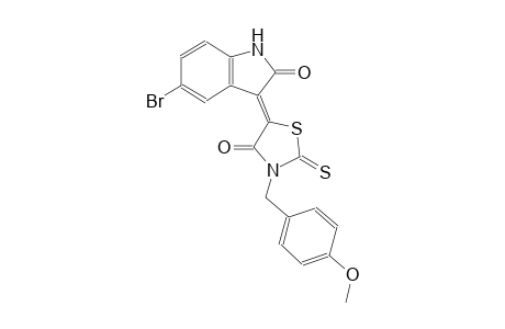 (3Z)-5-bromo-3-[3-(4-methoxybenzyl)-4-oxo-2-thioxo-1,3-thiazolidin-5-ylidene]-1,3-dihydro-2H-indol-2-one