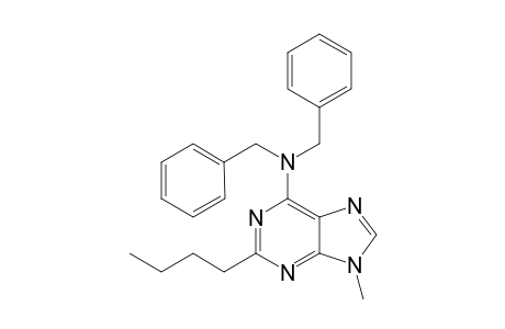 Dibenzyl-[2-butyl-9-methyl-9H-purin-6-yl]-amine