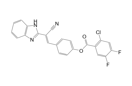benzoic acid, 2-chloro-4,5-difluoro-, 4-[(E)-2-(1H-benzimidazol-2-yl)-2-cyanoethenyl]phenyl ester