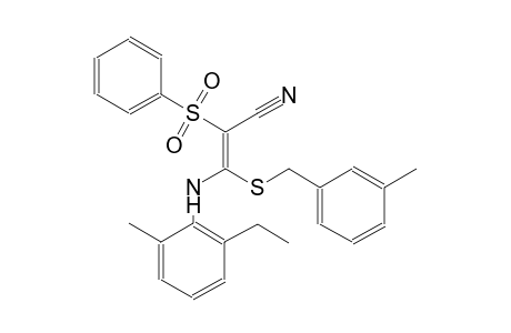 2-propenenitrile, 3-[(2-ethyl-6-methylphenyl)amino]-3-[[(3-methylphenyl)methyl]thio]-2-(phenylsulfonyl)-, (2E)-