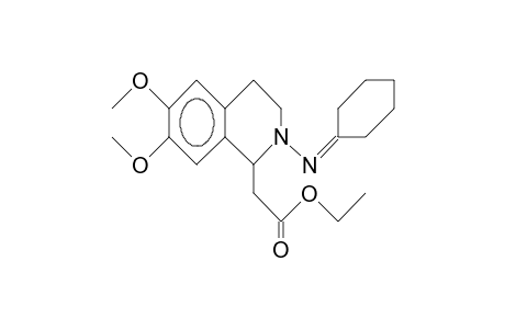 2-Cyclohexylidenamino-6,7-dimethoxy-1-ethoxycarbonylmethyl-1,2,3,4-tetrahydro-isoquinoline