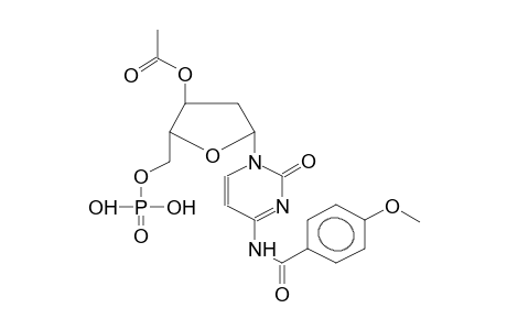 N-ANISOYL-3'-O-ACETYLDEOXYCYTIDINE-5'-PHOSPHATE