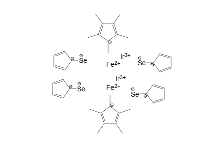 diiridium(III) diiron(II) bis(1,2,3,4,5-pentamethylcyclopenta-2,4-dien-1-ide) tetrakis(1-selenidocyclopenta-2,4-dien-1-ide)