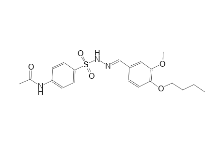 N-(4-{[(2E)-2-(4-butoxy-3-methoxybenzylidene)hydrazino]sulfonyl}phenyl)acetamide