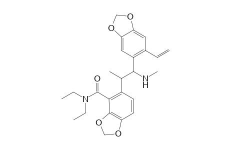 (+,-)-erythro-N-methyl-1-[2-ethenyl-4,5-(methylenedioxy)phenyl]-2-[2-[(N,N-diethylamino)carbonyl]-3,4-(methylenedioxy)phenyl]propylamine