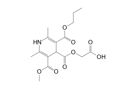 2-(3-carbomethoxy-2,6-dimethyl-5-propoxycarbonyl-1,4-dihydropyridine-4-carbonyl)oxyacetic acid