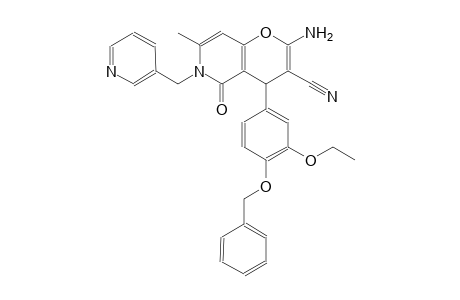 2-amino-4-[4-(benzyloxy)-3-ethoxyphenyl]-7-methyl-5-oxo-6-(3-pyridinylmethyl)-5,6-dihydro-4H-pyrano[3,2-c]pyridine-3-carbonitrile