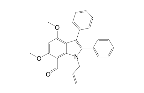 4,6-Dimethoxy-2,3-diphenyl-1-(prop-2'-enyl)indole-7-carbaldehyde