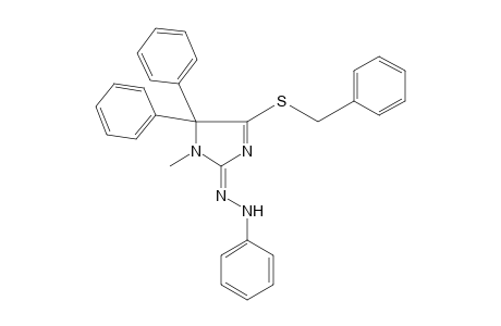 4-(BENZYLTHIO)-5,5-DIPHENYL-1-METHYL-3-IMIDAZOLIN-2-ONE, PHENYLHYDRAZONE