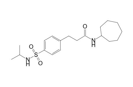 Benzenepropanamide, N-cycloheptyl-4-[[(1-methylethyl)amino]sulfonyl]-