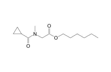 Sarcosine, N-cyclopropylcarbonyl-, hexyl ester