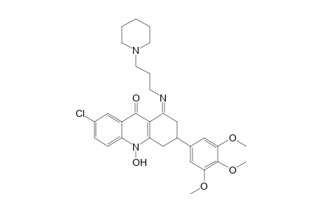 (1Z)-7-Chloro-10-hydroxy-1-([(Z)-3-(1-piperidinyl)propyl]imino)-3-(3,4,5-trimethoxyphenyl)-1,3,4,10-tetrahydro-9(2H)-acridinone