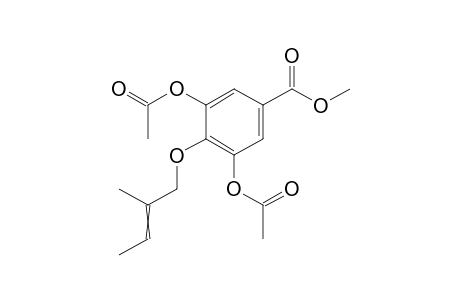 4-O-(2-Methyl-2-butenyl)-3,5-diacetoxybenzoic Acid Methyl Ester