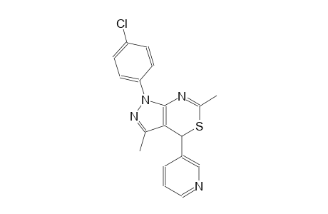 pyrazolo[3,4-d][1,3]thiazine, 1-(4-chlorophenyl)-1,4-dihydro-3,6-dimethyl-4-(3-pyridinyl)-