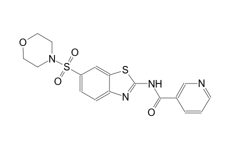 3-pyridinecarboxamide, N-[6-(4-morpholinylsulfonyl)-2-benzothiazolyl]-