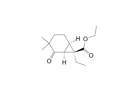 Bicyclo[4.1.0]heptane-7-carboxylic acid, 7-ethyl-3,3-dimethyl-2-oxo-, ethyl ester, (1.alpha.,6.alpha.,7.beta.)-