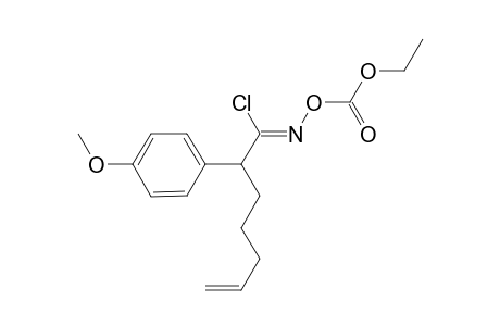 1-Chloro-1-(ethoxycarbonyldioxyimino)-2-(4-methoxyphenyl)-6-heptene
