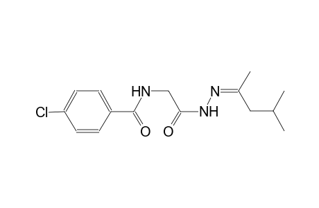 acetic acid, [(4-chlorobenzoyl)amino]-, 2-[(Z)-1,3-dimethylbutylidene]hydrazide