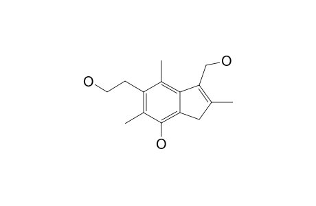 6-(2-hydroxyethyl)-2,5,7-trimethyl-1-methylol-3H-inden-4-ol