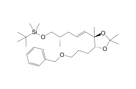 tert-Butyl-dimethyl-[(E,2S)-2-methyl-5-[(4R,5R)-2,2,4-trimethyl-5-(3-phenylmethoxypropyl)-1,3-dioxolan-4-yl]pent-4-enoxy]silane