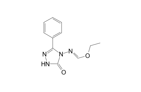 (1E)-N-(5-keto-3-phenyl-1H-1,2,4-triazol-4-yl)formimidic acid ethyl ester