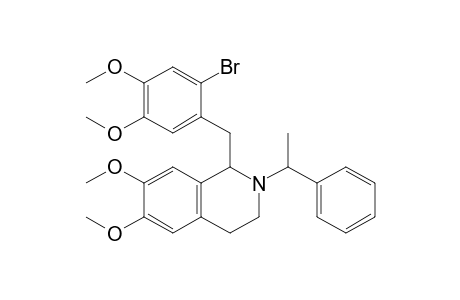 1-(2-Bromo-4,5-dimethoxybenzyl)-2-(1-phenylethyl)-6,7-dimethoxy-1,2,3,4-tetrahydroisoquinoline