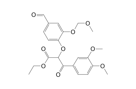 Benzenepropanoic acid, .alpha.-[4-formyl-2-(methoxymethoxy)phenoxy]-3,4-dimethoxy-.beta.-oxo -, ethyl ester