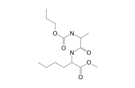 L-ala-L-nle, N-(N-Propyloxycarbonyl)-, methyl ester