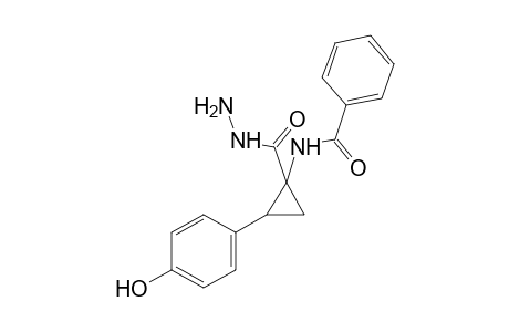 1-BENZAMIDO-2-(p-HYDROXYPHENYL)CYCLOPROPANECARBOXYLIC ACID, HYDRAZIDE
