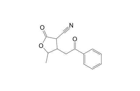 (+-)-5-Methyl-2-oxo-4-(2-oxo-2-phenylethyl)tetrahydro-3-furancarbonitrile