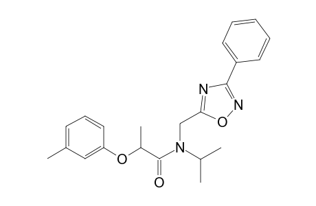2-(3-Methylphenoxy)-N-[(3-phenyl-1,2,4-oxadiazol-5-yl)methyl]-N-(propan-2-yl)propanamide
