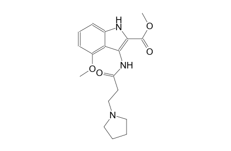 methyl 4-methoxy-3-{[3-(1-pyrrolidinyl)propanoyl]amino}-1H-indole-2-carboxylate