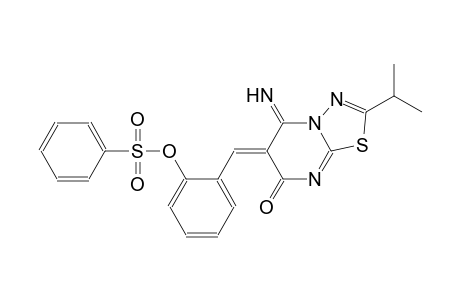 7H-[1,3,4]thiadiazolo[3,2-a]pyrimidin-7-one, 5,6-dihydro-5-imino-2-(1-methylethyl)-6-[[2-[(phenylsulfonyl)oxy]phenyl]methylene]-, (6Z)-