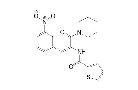 N-[(E)-2-(3-nitrophenyl)-1-(1-piperidinylcarbonyl)ethenyl]-2-thiophenecarboxamide