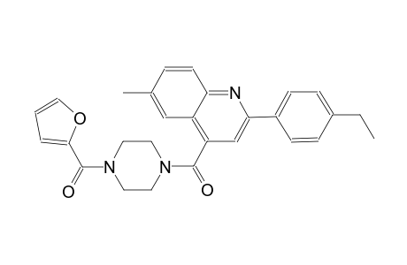 2-(4-ethylphenyl)-4-{[4-(2-furoyl)-1-piperazinyl]carbonyl}-6-methylquinoline