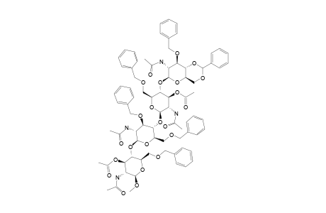 #30;METHYL-2-ACETAMIDO-3-O-BENZYL-4,6-O-BENZYLIDENE-2-DEOXY-BETA-D-GLUCOPYRANOSYL-(1->4)-2-ACETAMIDO-O-BENZYL-3-O-[(R)-1'-CARBOXYETHYL]-2-DEOXY-BETA-D-GLUCOPYR