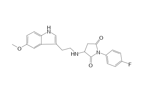 1-(4-fluorophenyl)-3-[2-(5-methoxy-1H-indol-3-yl)ethylamino]pyrrolidine-2,5-dione