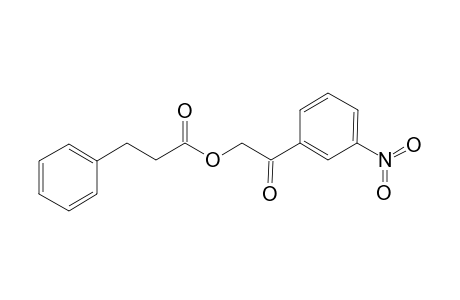 Propionic acid, 3-phenyl-, 2-(3-nitrophenyl)-2-oxoethyl ester