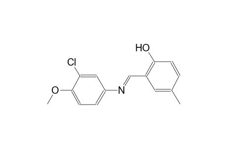 phenol, 2-[(E)-[(3-chloro-4-methoxyphenyl)imino]methyl]-4-methyl-