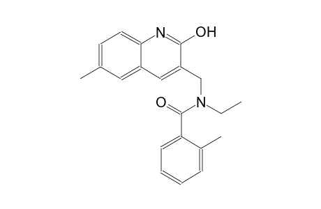 N-ethyl-N-[(2-hydroxy-6-methyl-3-quinolinyl)methyl]-2-methylbenzamide