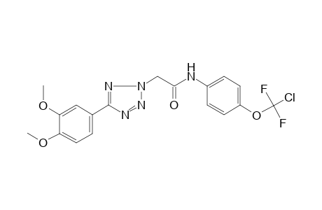 N-[4-[chloranyl-bis(fluoranyl)methoxy]phenyl]-2-[5-(3,4-dimethoxyphenyl)-1,2,3,4-tetrazol-2-yl]ethanamide